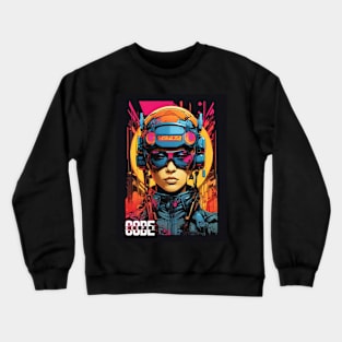 Code Keeper Futuristic Anime Character Crewneck Sweatshirt